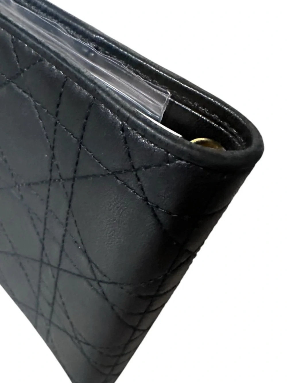 36-26 Preloved Dior Black Quilted Lambskin Leather Organizer